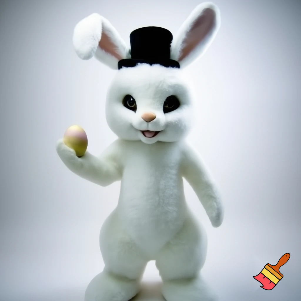 Easter bunny mascot top hat costumes🏰🚪