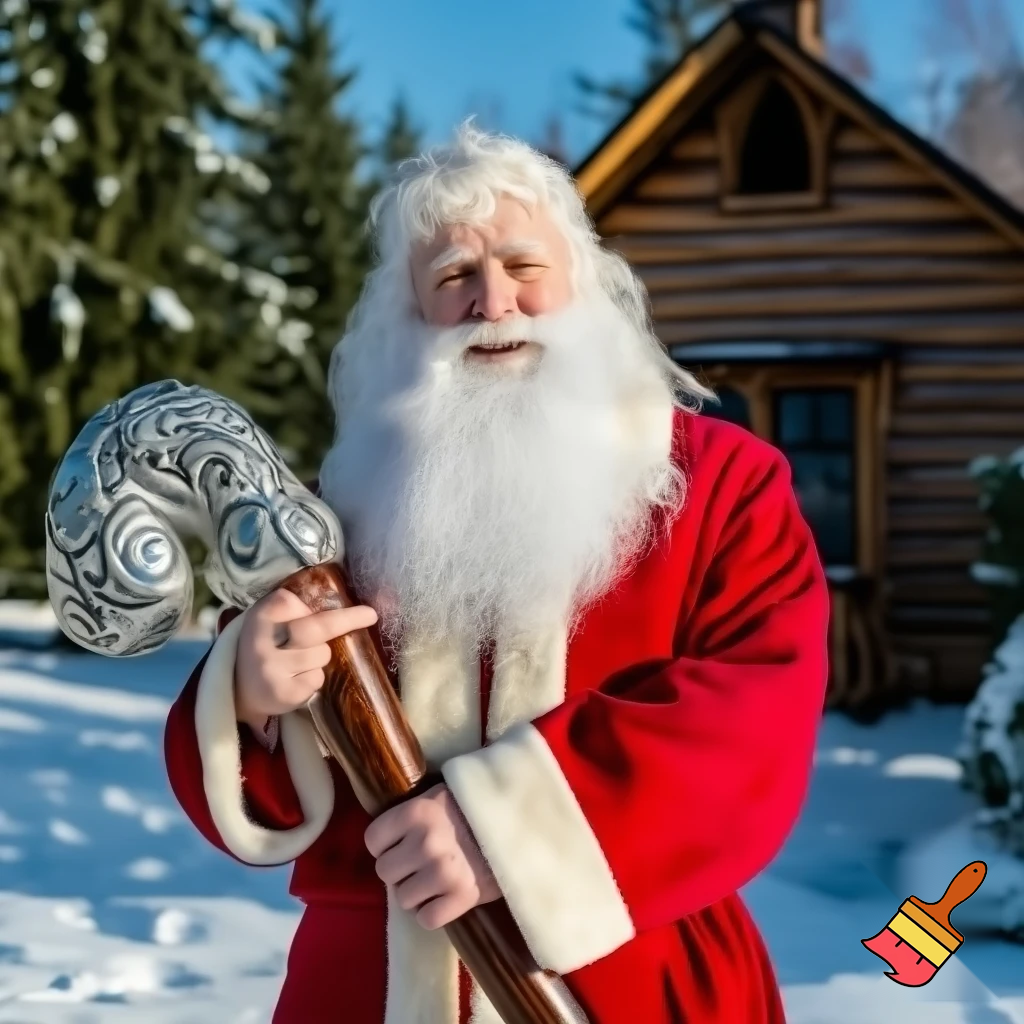 Russia walking stick Santa 