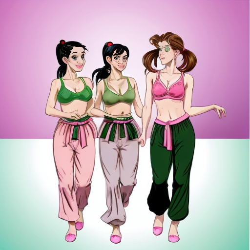 90's disney's 2d aladdin style comic dark blue background and panels of Panel 1 The marching black haired ponytail women with green skin,green harem pants pink bra and pink sash and pink curved slippers sway their hips every time they kept marching. Panel 2 As the black haired ponytail women with green skin,green harem pants pink bra and pink sash and pink curved slippers march and dance, they swell up, until there's no more room and the black haired ponytail women with green skin,green harem pants pink bra and pink sash and pink curved slippers are unable to dance and march any further. Panel 3 the black haired ponytail women with green skin,green harem pants pink bra and pink sash and pink curved slippers, and they even continue to swell up. Panel 4 The black haired ponytail women with green skin,green harem pants pink bra and pink sash and pink curved slippers increasing body size occupies all the remaining space around them. Panel 5 A few of the marching and dancing black haired ponytail woman with green skin,green harem pants pink bra and pink sash and pink curved slippers squash the others when they grow larger. Panel 6 Regardless,all the black haired ponytail women with green skin,green harem pants pink bra and pink sash and pink curved slippers continue to dance and march. panel 6 Then constraint of space goes over the limit and the black haired ponytail women with green skin,green harem pants pink bra and pink sash and pink curved slippers explode. 