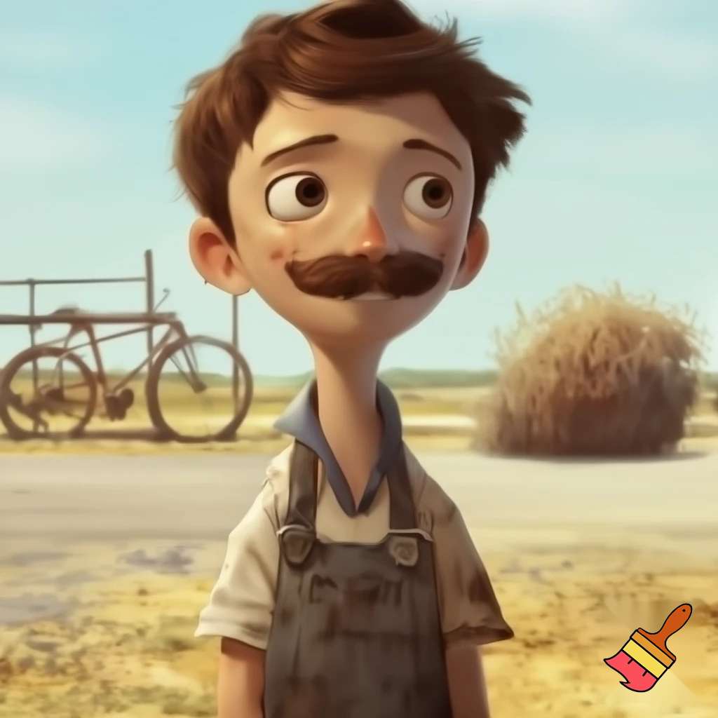 A skinny kid called Thomas who has brown greasy hair, and a moustache!