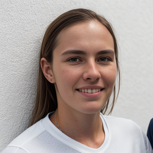 Goretzka and Vanessa at the standing on the white wall 