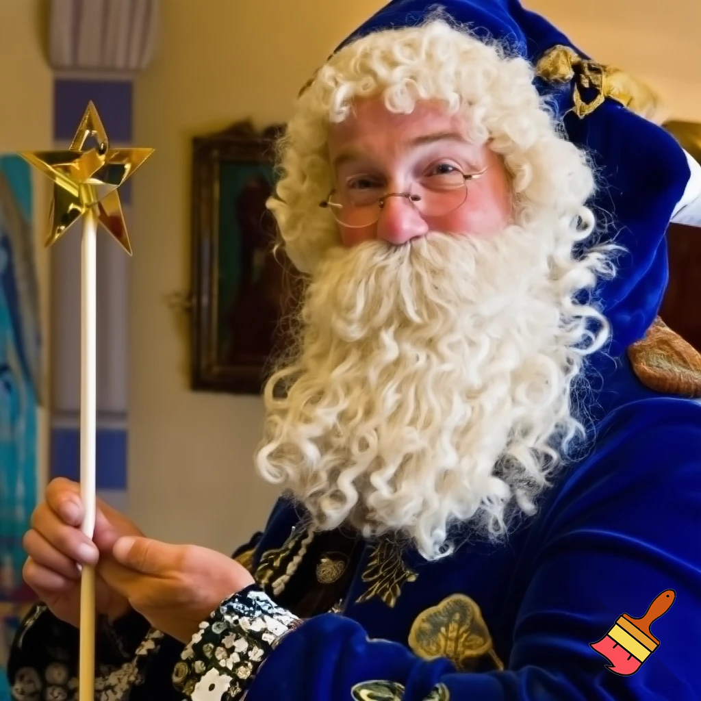 Santa Claus Pennwell Disney🇫🇷 wizard Santa Claus Santa Claus real person Disneyland Paris Santa Claus in Paris the wizard💫🏰 a wizard hat Magic Star wand