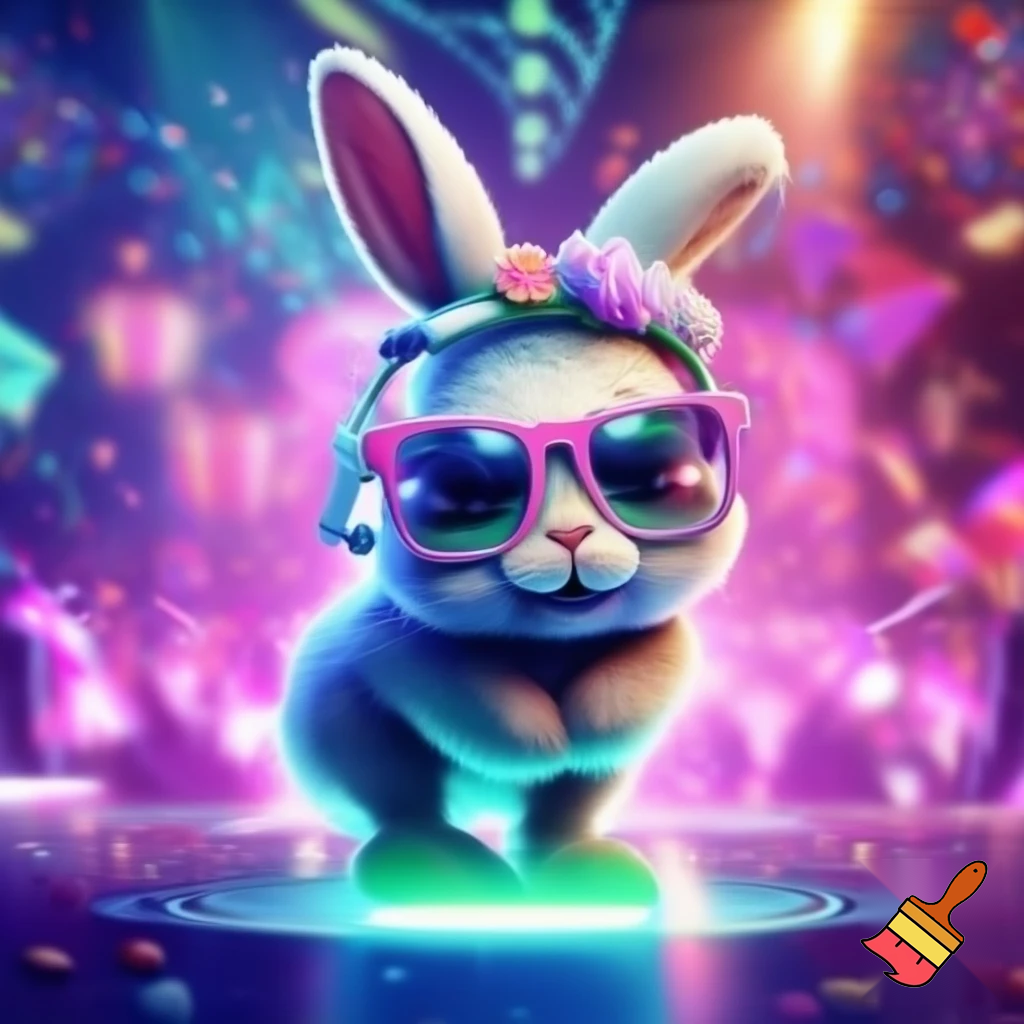 Easter bunny club with Easter bunny ears headband