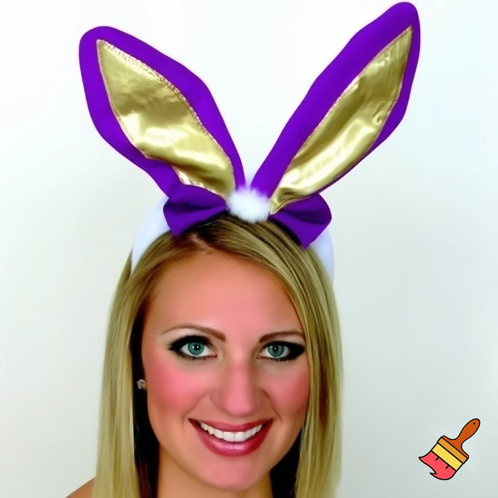 Purple and white top hat Easter bunny headband top hat purple and gold