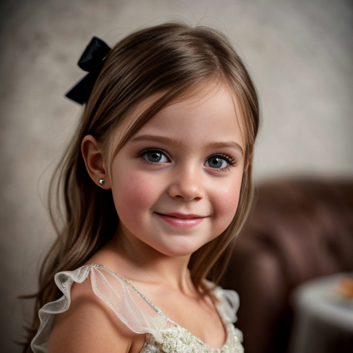 swedish brunette little girl  at party dress, very beautiful, on the party, brown eyes