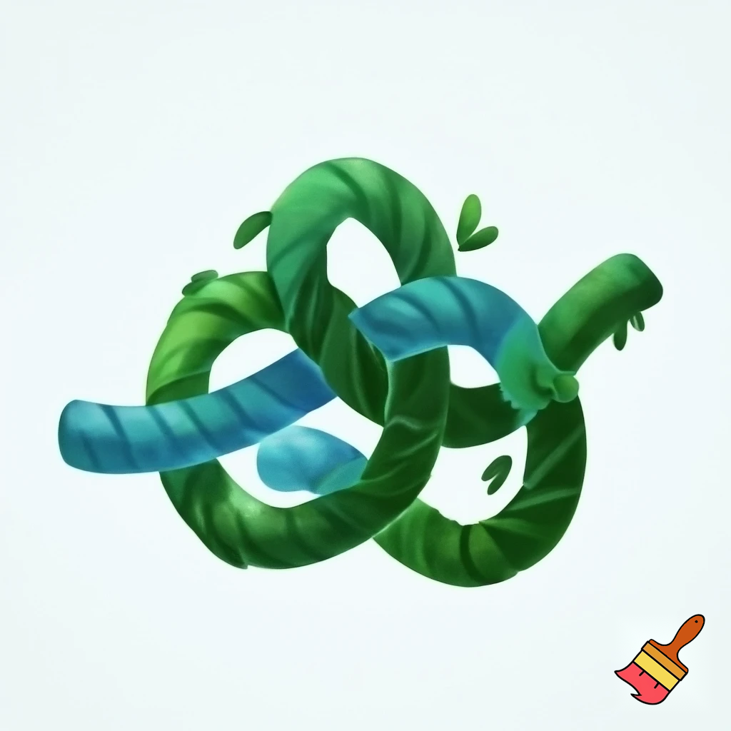 single icon of nature exploration in cartoon style : figure 8 knot