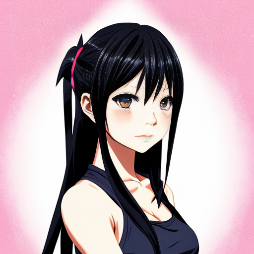 A girl by anime style
