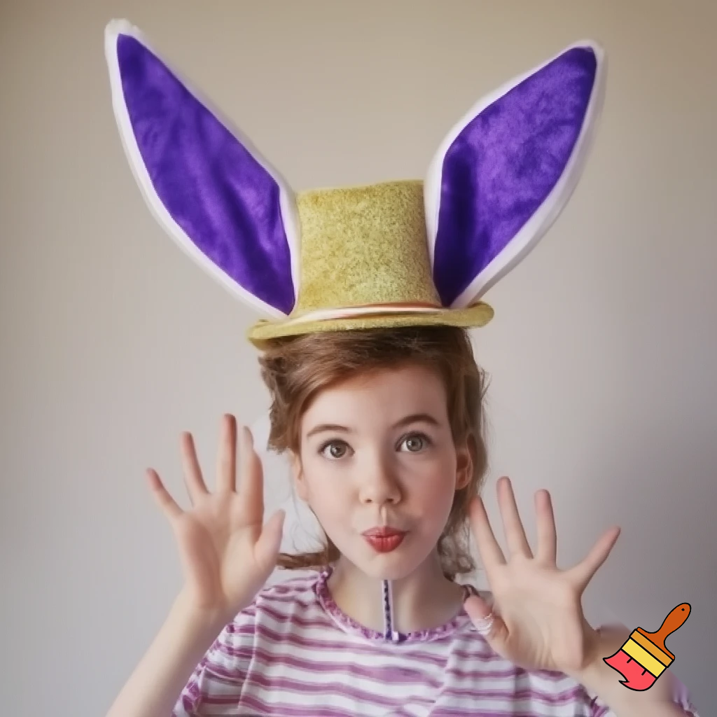 Easter bunny top hat headband, purple white with gold glitter fabric and velvet velvet gold special gold and delicate velvet and delicate and precious glitter, purple and white
