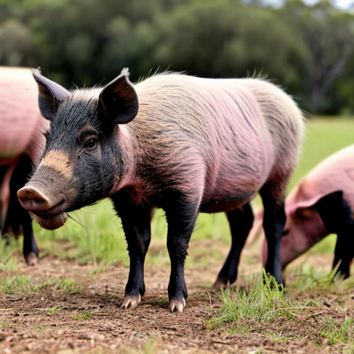 create a evil wanted poster with an image of a mugshot of a wild pig wearing prisoner clothes with red eyes. the reward is lifetime supply of bacon. these are the reasons why wild pigs are wanted and iclude this in the poster 
•	These pests cause damage to the environment through wallowing, rooting for food and selective feeding.
•	By 1880, they were already considered a serious pest in parts of New South Wales. 
•	 They prey on newborn lambs, destroy crops, damage fences, foul water sources, and compete with livestock for food.
•	 Their impact costs farmers millions of dollars annually. 
•	Wild pigs are potential carriers of diseases, including foot-and-mouth disease


