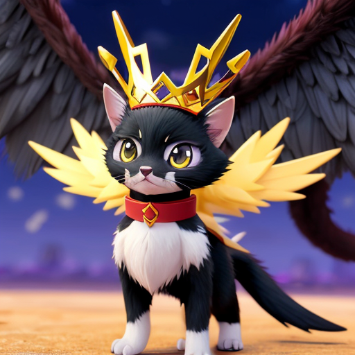 bipedal, black, cat/weasel-like Dark/Ice-type Pokémon characterized by its sharp claws, red feathery crests, and a yellow forehead gem. Standing 3'07" tall, it features a red collar-like crown, two tail feathers, and red, almond-shaped eyes with dark lashes. pokemon