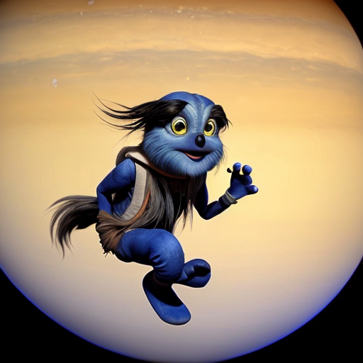 make a blue lorax that is on saturn
