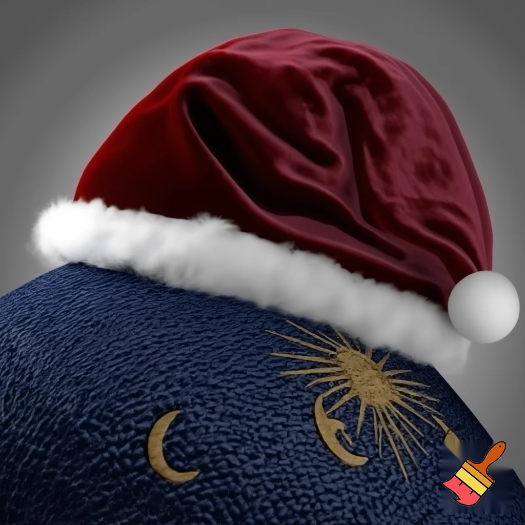 Christmas wizard hat written and velvet Santa Claus hat