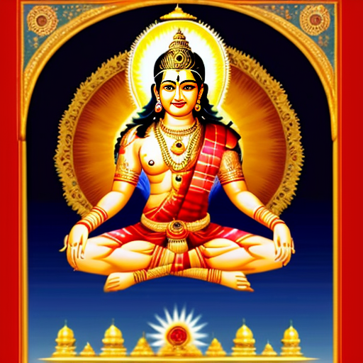 Good morning with lord surya image and telugu slokam
