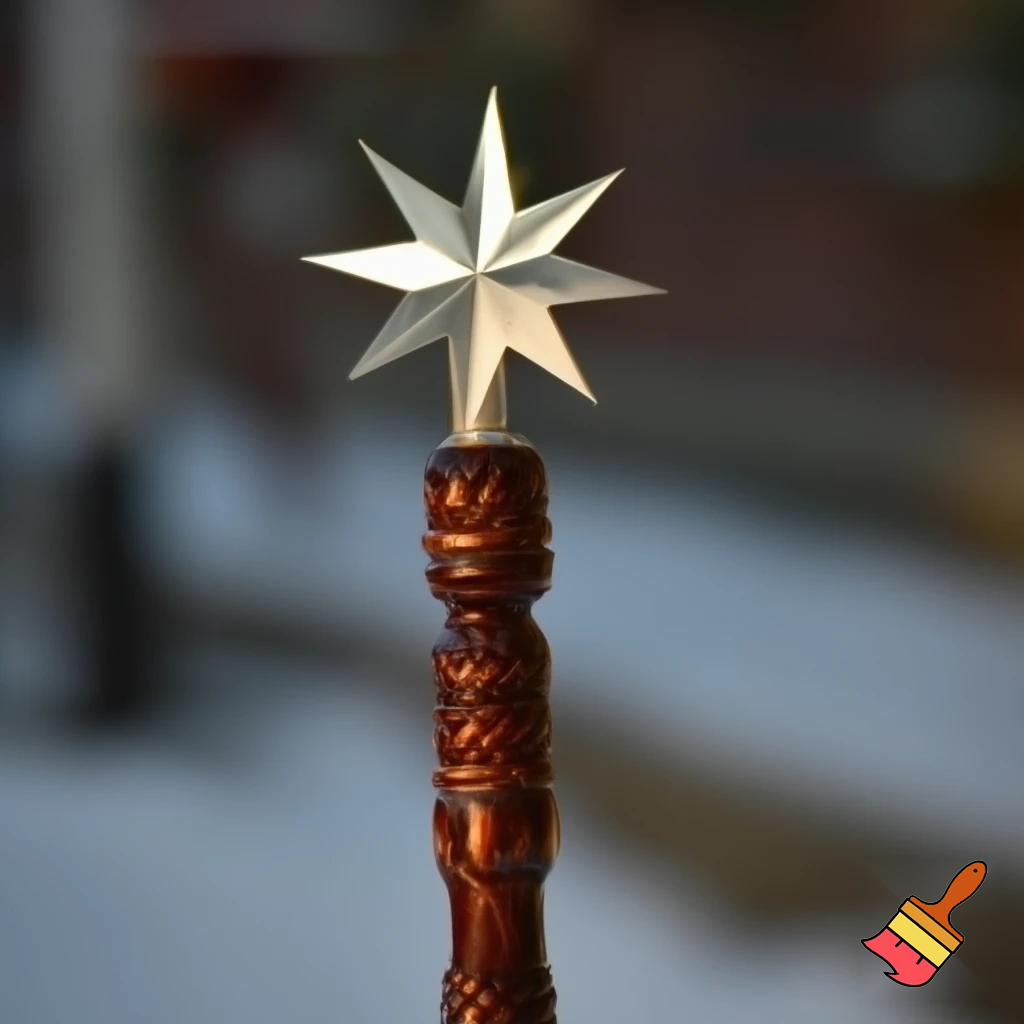 Russian Santa Claus walking stick with a star Santa Claus the real Santa Claus