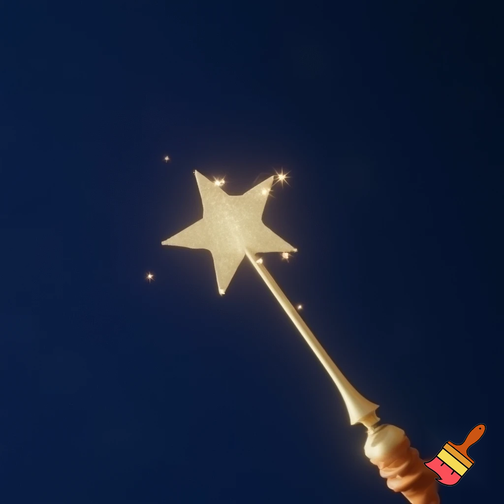 A star Christmas star want magic wand💫