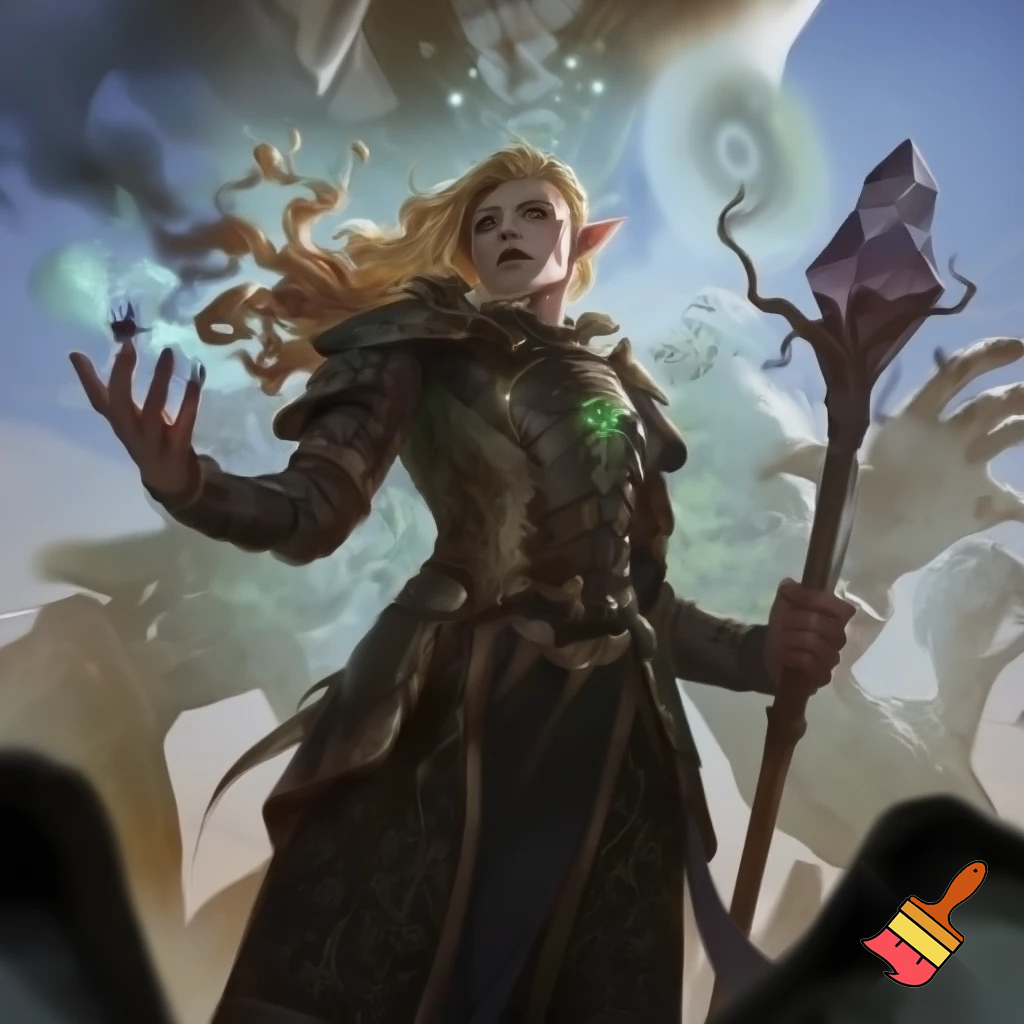 blonde sun elf death cleric necromancer