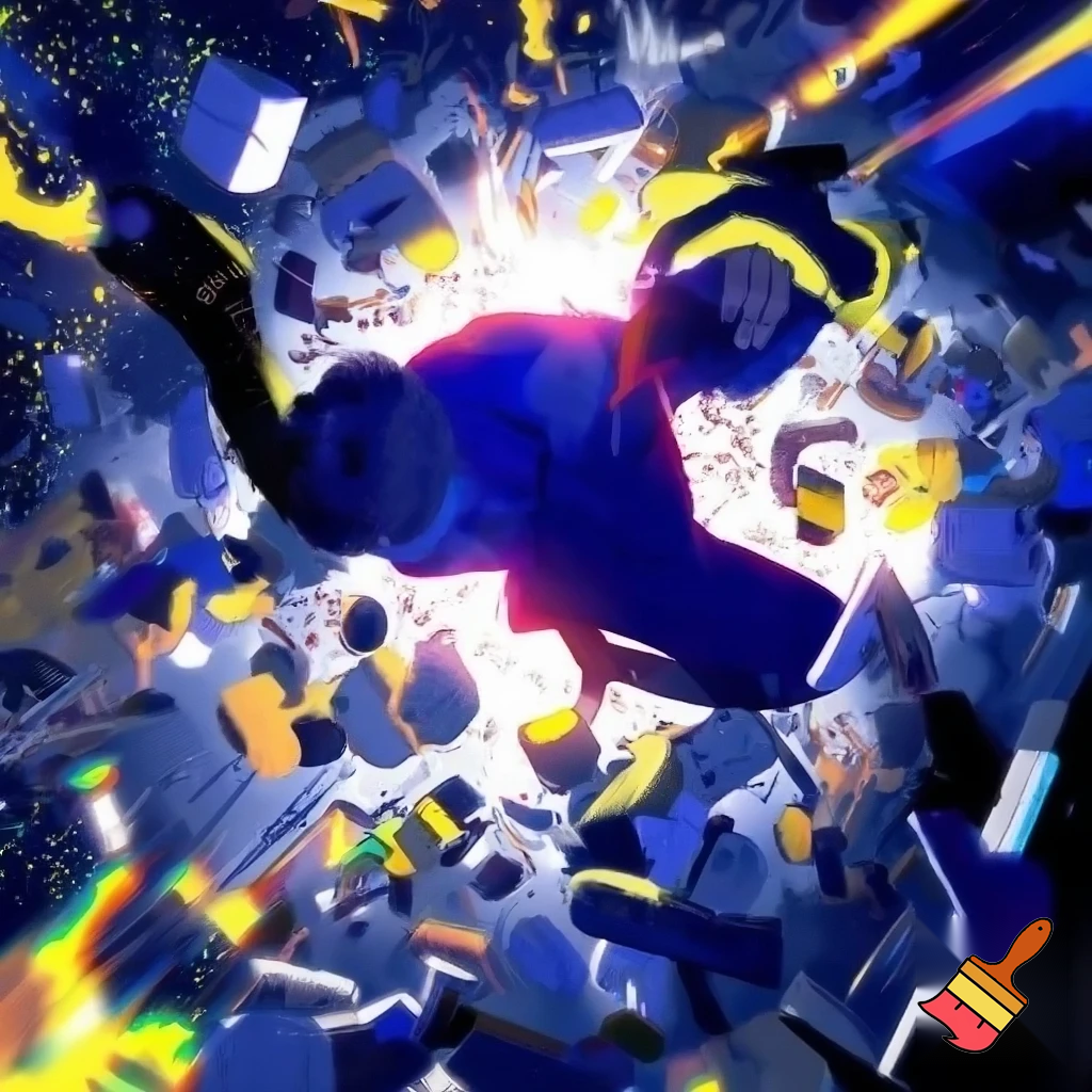 person having an epileptic seizure with objets around