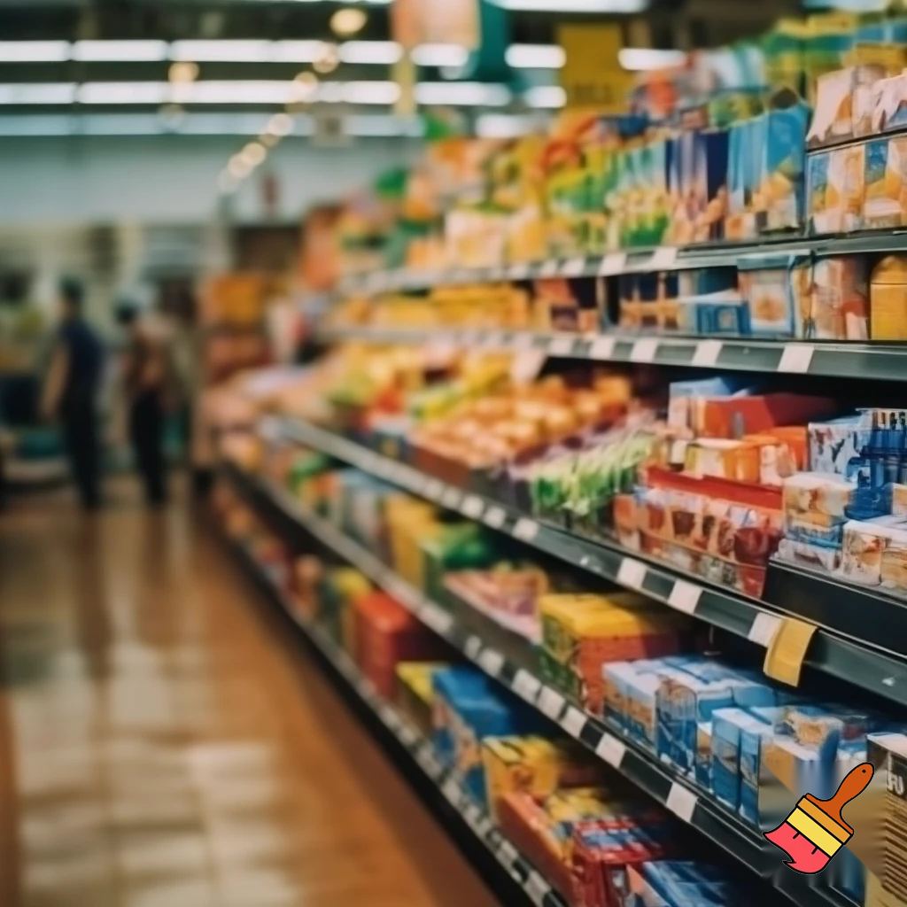 A checkout isle and the grocery store only the isle not the checkout rail