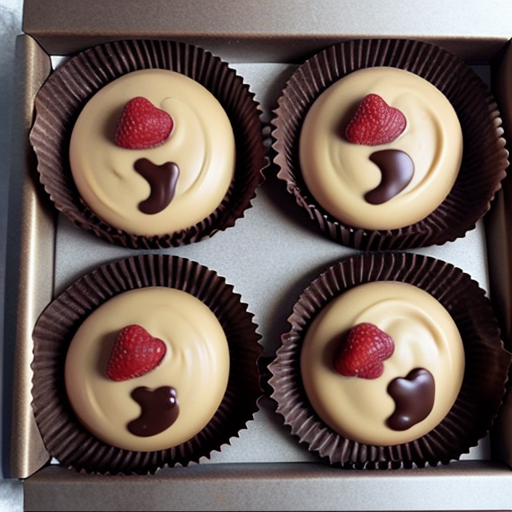 four thick baking chocolate pieces