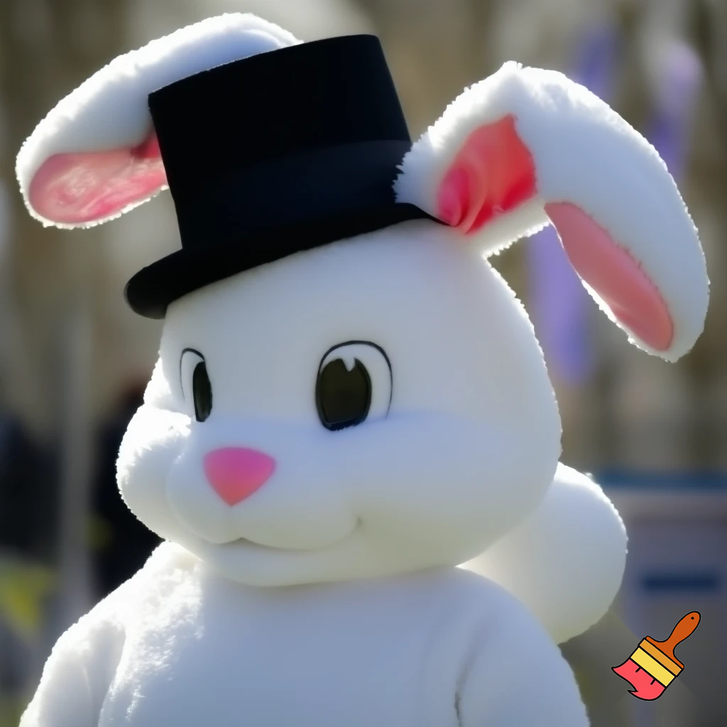Easter bunny mascot costume top hat Easter bunny mascot costume top hat