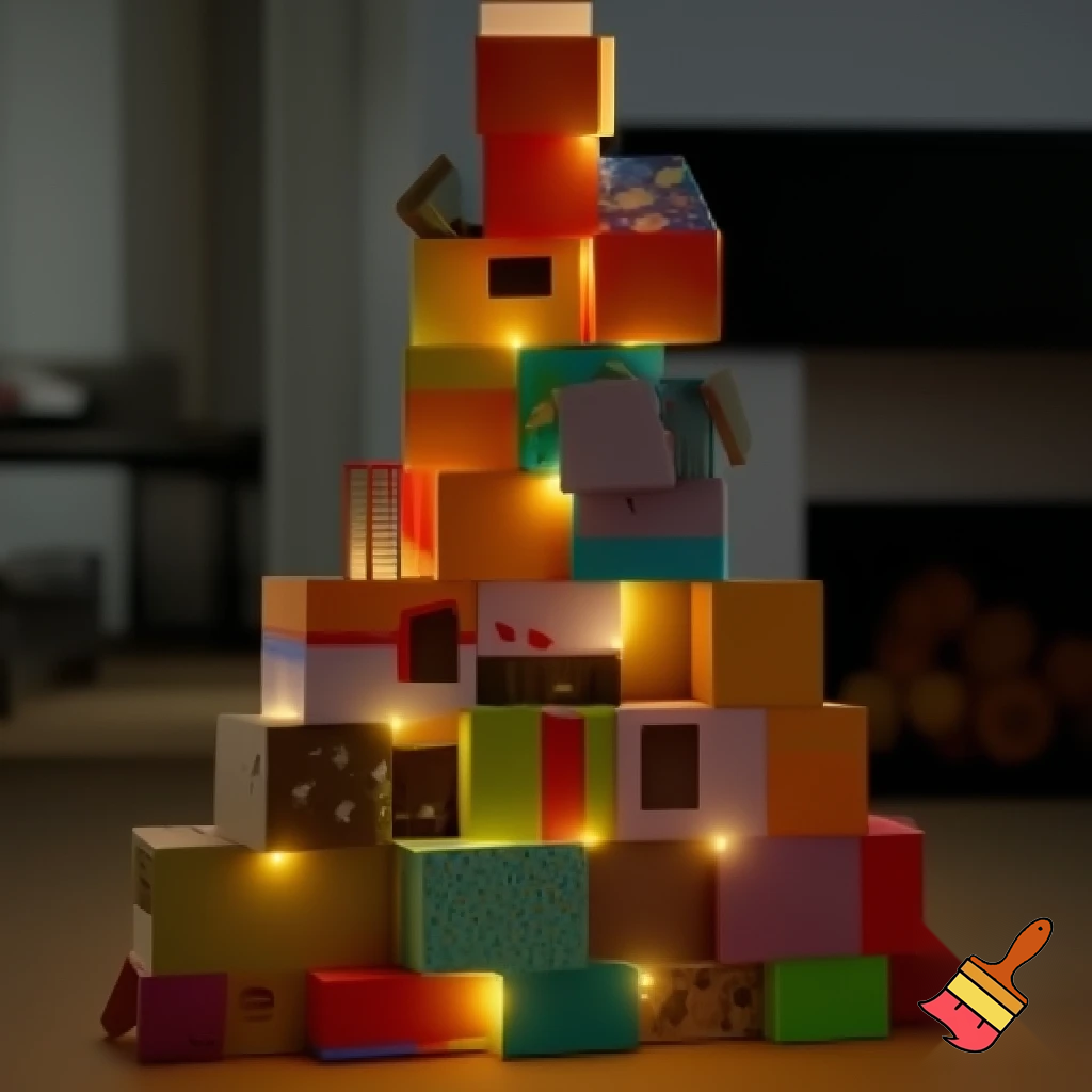colouring box Christmas tree
