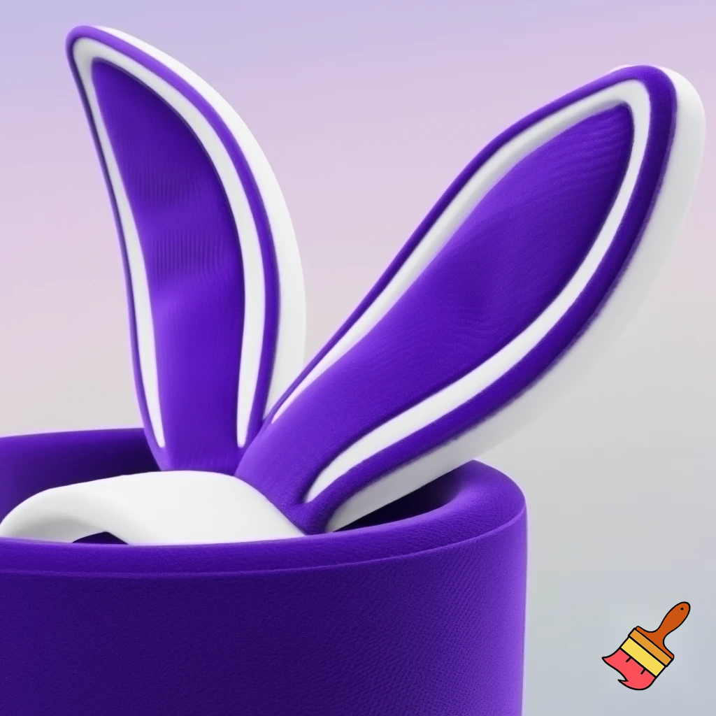 Easter top hat with headband, Easter bunny ears, purple and white velvet and fabric purple and white