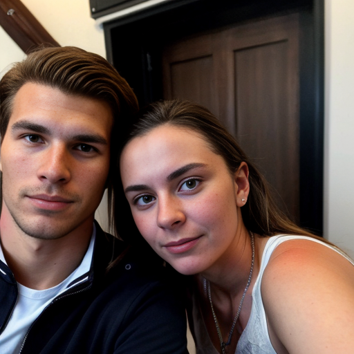 Goretzka and Vanessa at the movie 