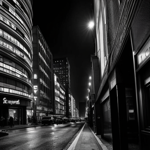 german expressionism city with an exagerated architexture and distorted lines with a dark tone
