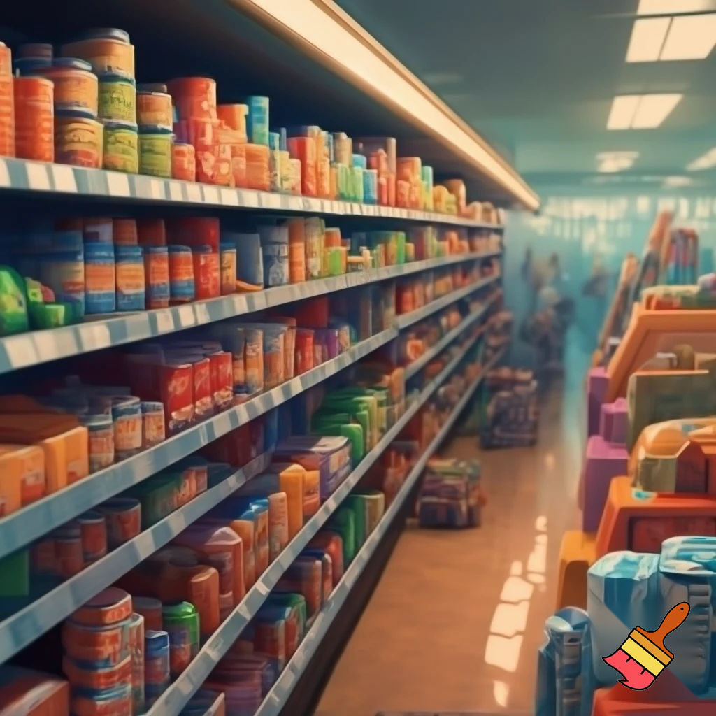 A checkout isle and the grocery store only the isle not the checkout rail