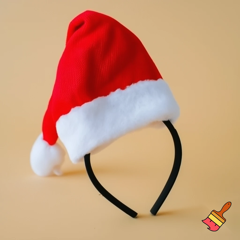 Christmas headband with a Santa Claus hat