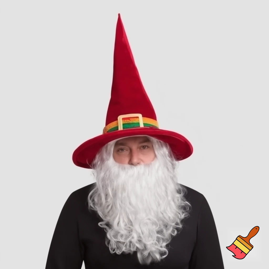 Christmas wizard hat read velvet Santa Claus hat