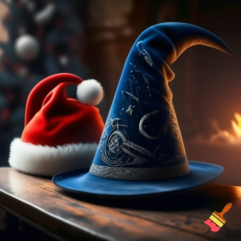 Wizard hat Christmas hat read