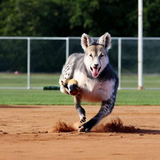 generate a photo of an animal playing a sport