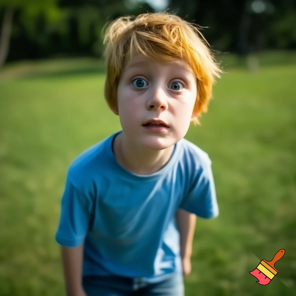 A kid that is 10 years old with blonde hair