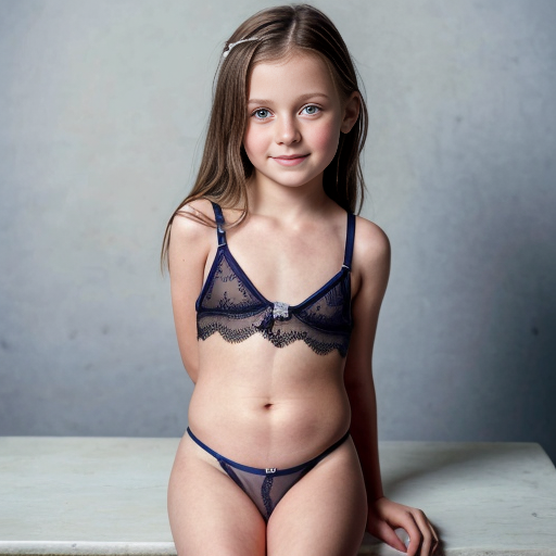 Genera la imagen real de niñas colegialas de 7 años de edad, sentadas en el colegio tomando clases, vestidas con lenceria transparente sin ropa