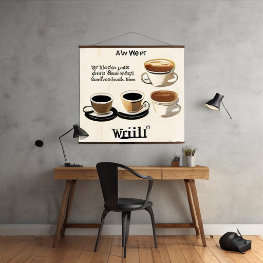 a poster for a wall on a cafe no writing only aura

