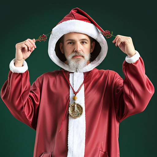 Santa Claus wizard hat📿 bendy wire hat wizard jacket costume