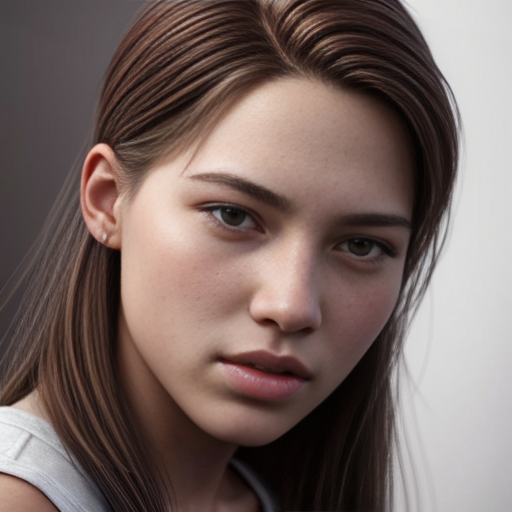 Brazilian teen naked with purple and brown hair