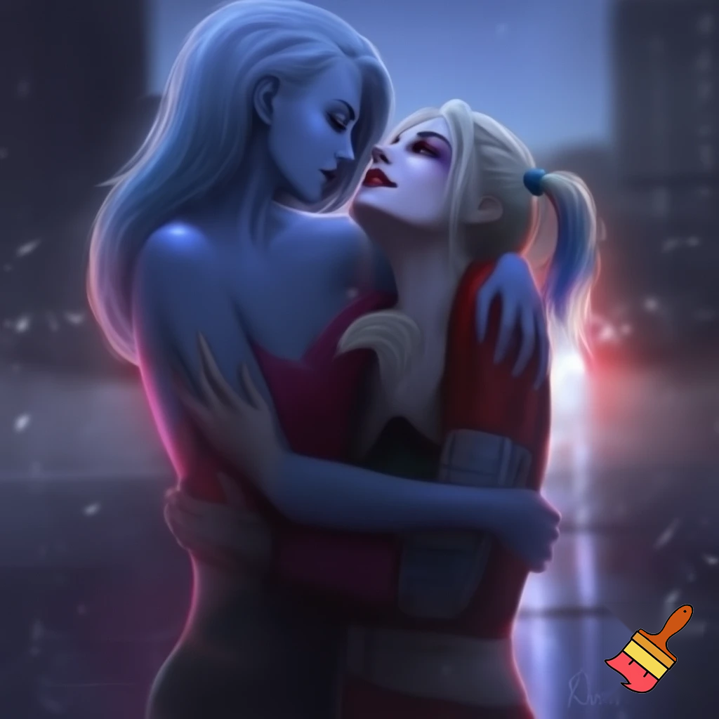 Killer frost hugging and calming down Harley Quinn 