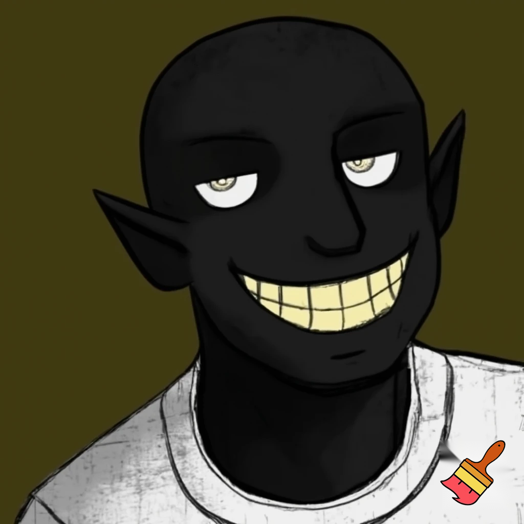 Use the attached image as a strict style and character reference.

Create a Twitter / X banner (wide composition, 3:1 aspect ratio).

IMPORTANT:
The character must remain the SAME INDIVIDUAL.
Same face, same head shape, same eyes, same extremely wide toothy grin, same skin tone, same art style.
This is NOT a redesign.

You ARE allowed to change:
– pose
– body angle
– composition
– camera distance

You are NOT allowed to change:
– facial structure
– expression
– art style
– texture
– mood
– color grading

Character description (LOCKED):
A human-like mascot with deep matte-black skin, rounded head, slightly protruding ears, minimal flat nose.
Pale off-white half-lidded eyes with a calm, sly expression.
An unnaturally wide grin stretching ear to ear, showing uneven ivory-yellow teeth.
Wearing a simple white t-shirt.
Expression: confident, sneaky, intelligent, vampiric.

Pose & composition:
Show the character from chest up or half-body.
The character can be slightly turned, leaning, or angled, but must clearly be the same person.
Place the character on the left or center-left of the banner.
Face must be fully visible and unobstructed.

Style lock:
Painterly, gritty NFT illustration.
Muted olive / khaki textured background.
Visible brush strokes.
No clean vector graphics.
No UI dashboards.
Everything must look hand-painted and belong to the same world as the avatar.

Crypto & profit elements (VERY IMPORTANT):
Add a CLEAR, RECOGNIZABLE Polymarket logo ICON (stylized, painted, not flat UI).
Add readable upward price charts with clear direction (green growth lines, arrows up).
Add strong visual sense of profit and winning.
Charts must look intentional and structured, not random scribbles.
Crypto elements should be integrated into the scene, not floating stickers.

Mood:
High-confidence prediction market operator.
Calm, calculated, profitable.
Dark crypto intelligence.

Lighting:
Same soft cinematic lighting as the reference.
Do not add harsh neon unless it already fits the original palette.

Quality:
High resolution.
Clean composition.
Banner-ready.

DO NOT:
– paste logos flat
– clutter the background
– distort the face
– change the art style
– add extra characters
– add random text
