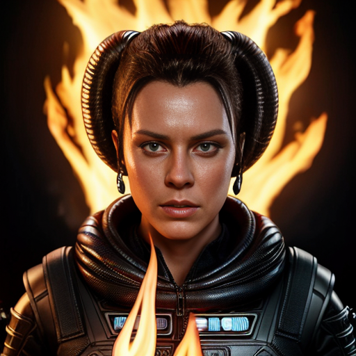 Alien Romulus style Ripley with fire flame gun 