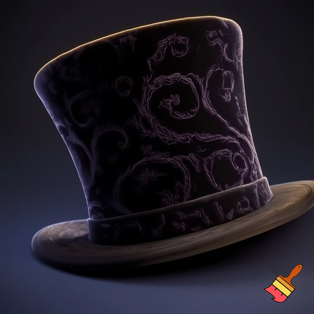 Willy Wonka top hat velvet black and velvet Willy Wonka patterns