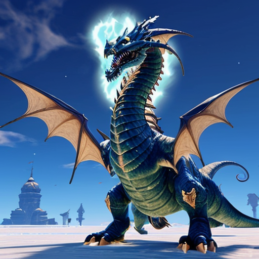 A cool image of Nydra the ice dragon from BOTW please
