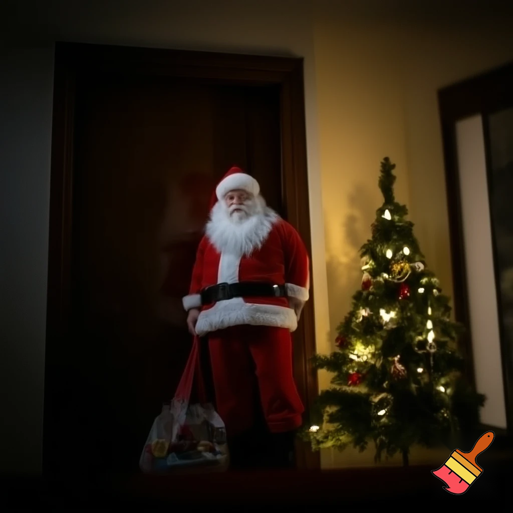 🚪 Santa Claus door Santa Claus Russia Santa Claus when you’re asleep asleep bedroom door only when you’re asleep a Christmas tree