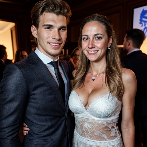 Goretzka and Vanessa at the party