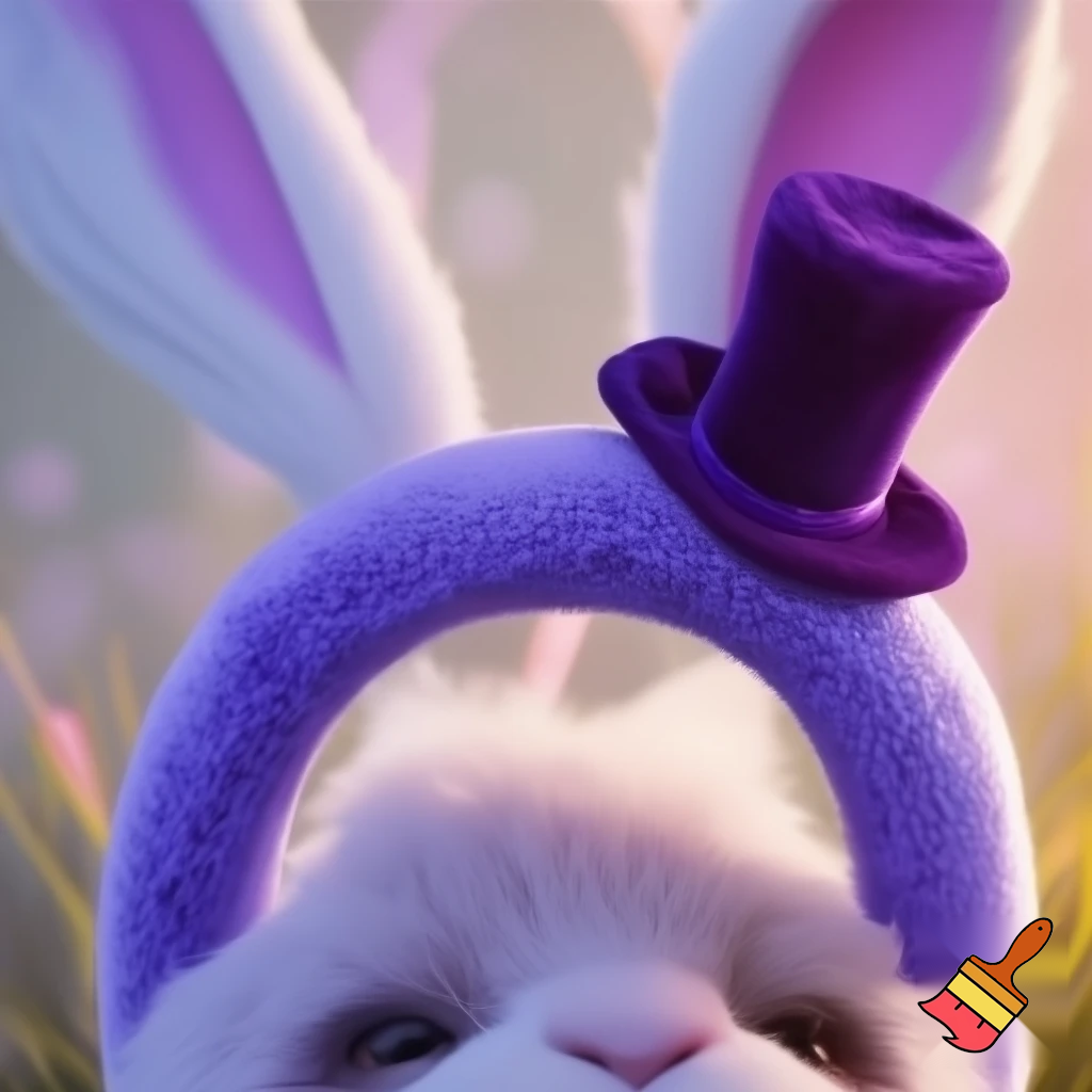 Easter bunny headband velvet Easter bunny, bunny ears, purple and white bunny velvet headband Easter bunny ear top hat