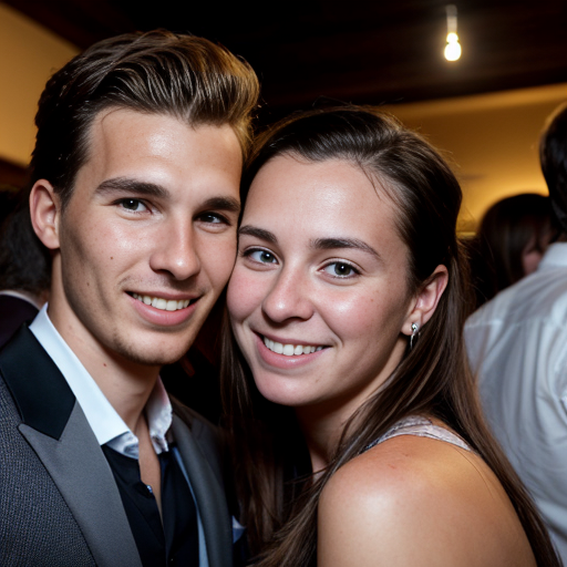 Goretzka and Vanessa at the party 