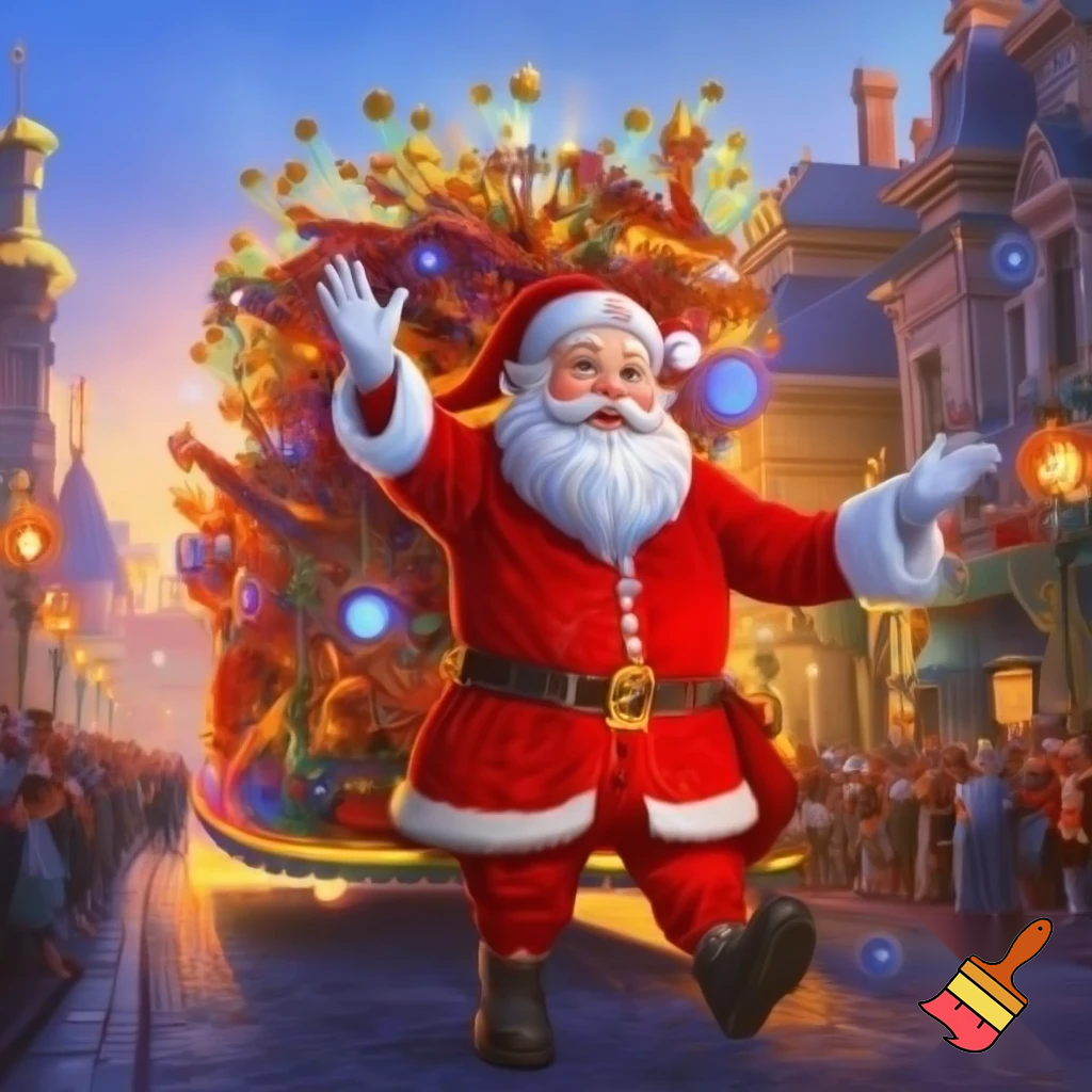 Santa Claus Paris in Disneyland parade