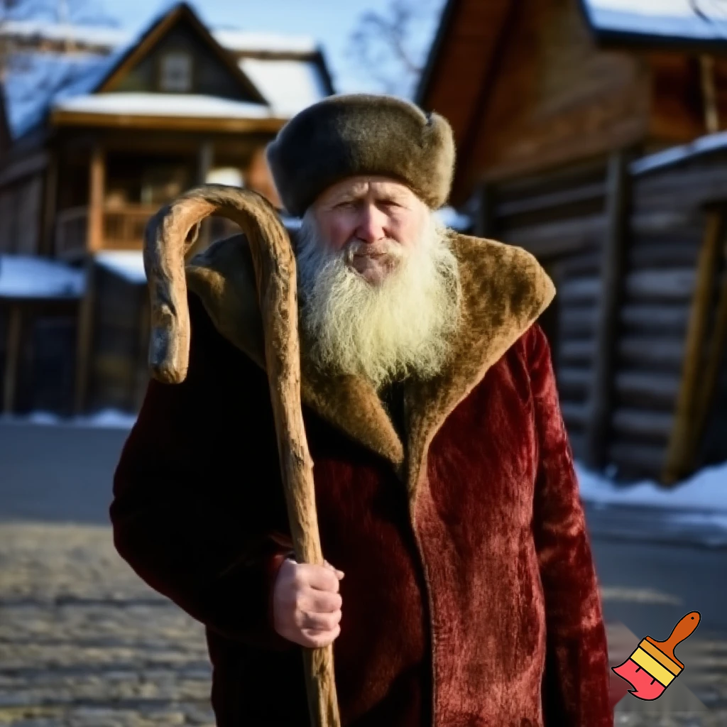 Santa Claus Russians walking stick fucking stick walking stick