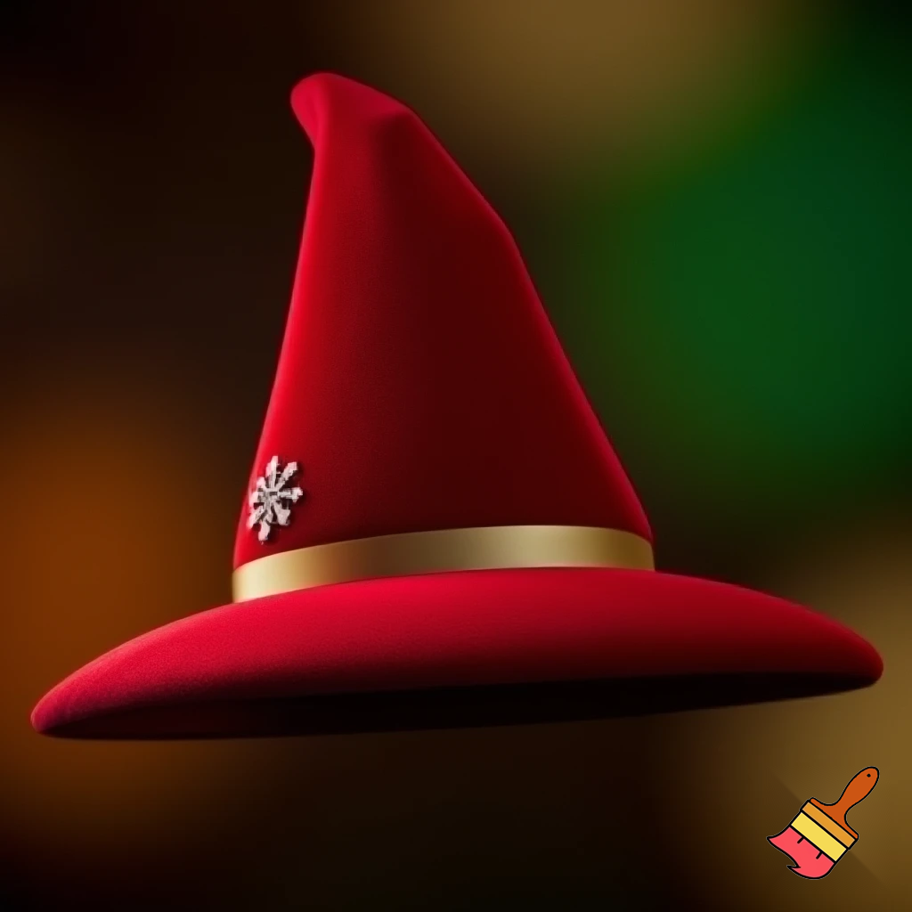 Christmas wizard hat red